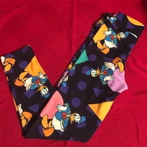 Lularoe S/m Disney Donald leggings